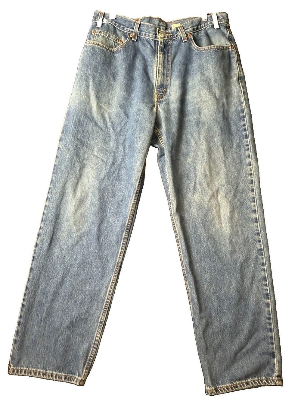 VTG Levi’s 550 Jeans Men’s 36x30 Relaxed Fit Tapered Leg Made In USA Denim Faded